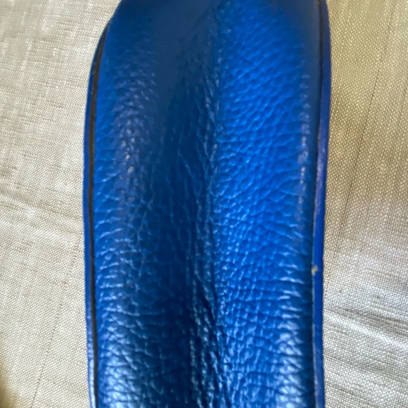 Borse In Pelle Italian Leather Cobalt Blue Small Carry Purse - Picture 6 of 15